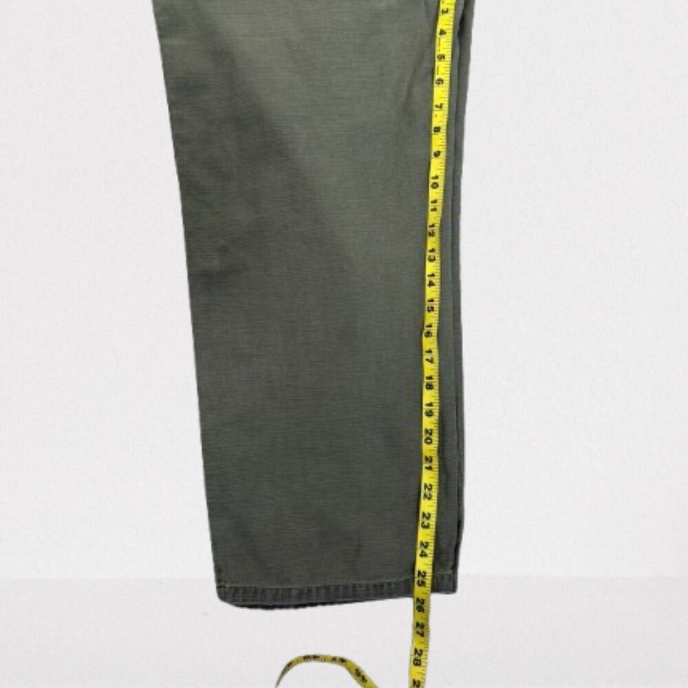 FREE PEOPLE One Way High Waist Wide Leg Crop Pants Size 12 Olive Green - Picture 10 of 11